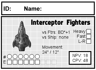 Interceptor fighter group SSD